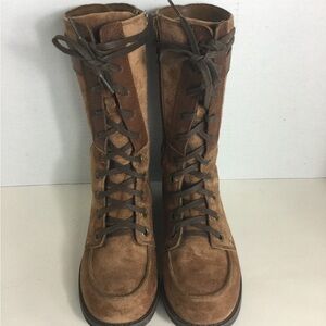 THE NORTH FACE BRIDGETON LACE UP MID CALF SUEDE & LEATHER BOOTS  US SIZE 6